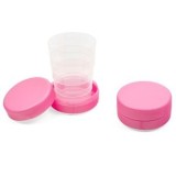 Pahar pliabil din plastic, 145 ml, roz, CMCLASS