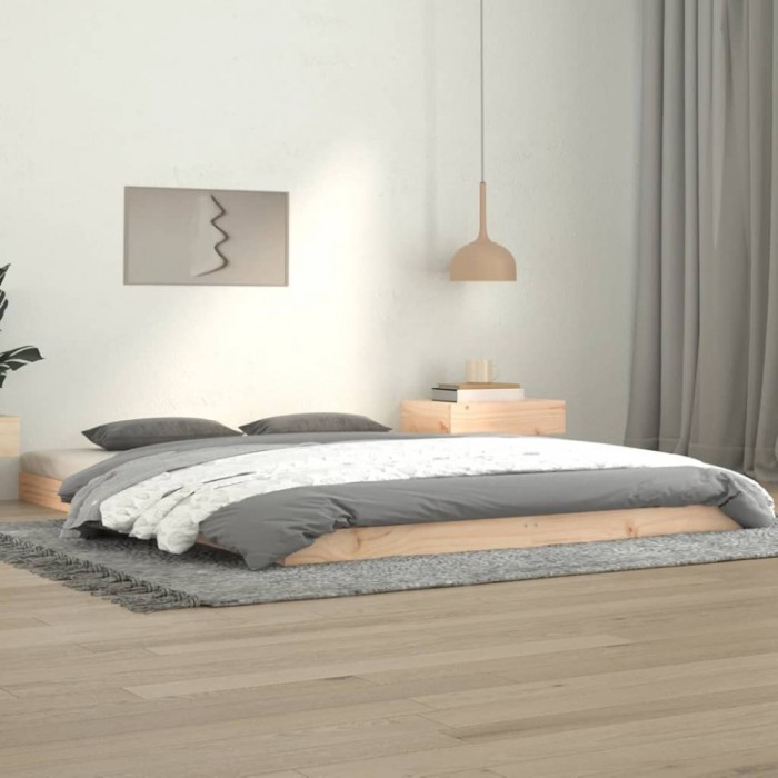 Gossi cadru de pat, 140x190 cm, lemn masiv de pin