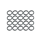 LEMLIN 20 bucle de chei, 25 mm, inele despicate din oțel inoxidabil pentru proiecte DIY, chei de mașină, casă și bricolaj, negru C