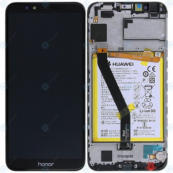 Huawei Honor 7A (AUM-TL20) Capac frontal modul display + LCD + digitizer + baterie negru 02351WDU foto
