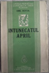 EMIL BOTTA - INTUNECATUL APRIL (VERSURI, volum de debut - 1937)