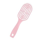 Cumpara ieftin Perie de par profesionala, ventilata, anti-incalcire, forma ovala, cu peri flexibili si maner ergonomic, pentru uscare rapida si coafare zilnica, roz