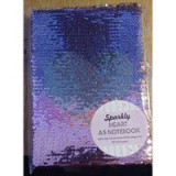 Sparkly Two-tone Sequin Heart Notepad