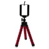 Mini Trepied Flexibil Rotativ 4-6 inch, Universal, Reglabil, Rosu, Prindere Telefon 8.5cm, Camera Foto, ABS+Metal, Sarcina Max 500g