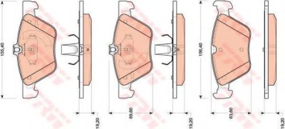 Set placute frana,frana disc MERCEDES E-CLASS (W211) (2002 - 2009) TRW GDB1815 foto