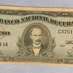 Cuba - 1 Peso (1960) în centru Jose Marti