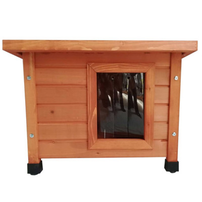 @Pet Casă de pisici de exterior, maro, 57x45x43 cm, lemn foto