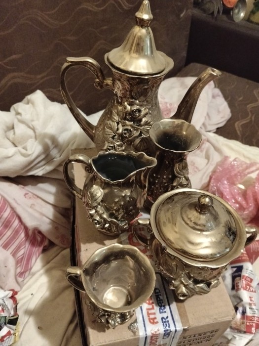 Set ceai cafea aurit