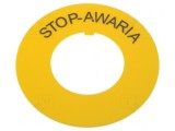 Inel Avertizare PVC 22mm, Montaj 22.5mm, Diametru 60mm, PROMET, Componente Electronice