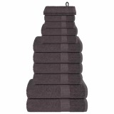Set prosoape 12 buc Antracit 360 g/m&sup2; 100% bumbac