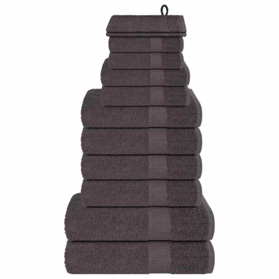 vidaXL Set prosoape 12 buc Antracit 360 g/m&amp;sup2; 100% bumbac foto