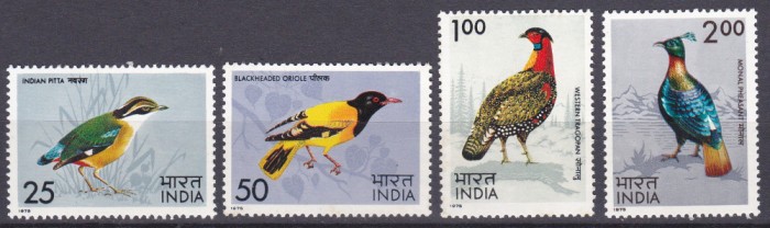 DB1 Fauna Pasari 1975 India 4 v. MNH