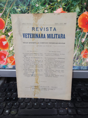 Revista veterinară militară anul VIII nr. 4, sept.-oct. 1937 foto Ilasievici 179 foto