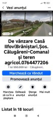 De v&acirc;nzare Casă Ilfov, Brăniștari, ȘosCălugăreni-Comana