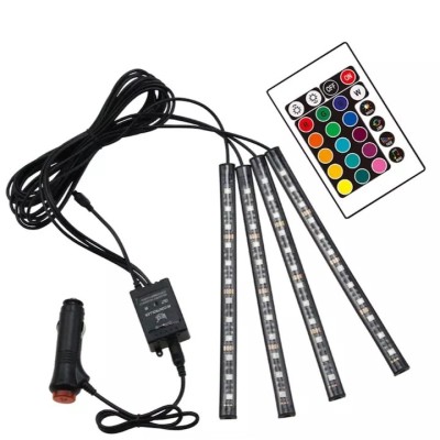 Kit lumini ambientale auto RGB cu telecomanda foto