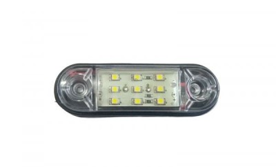 Indicator de lumina laterala camion Remorca 9 LED Alb 12v foto