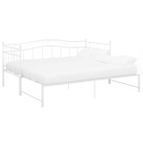 Cumpara ieftin Cadru pat canapea extensibila, alb, 90x200 cm, metal