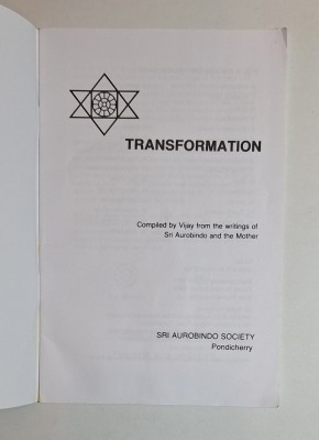 Transformation &amp;ndash; Aut. Sri Aurobindo &amp;amp; The Mother, comp. Vijay, Sri Aurobindo Society, Pondicherry foto