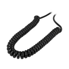 Cablu spiralat neecranat 6 fire, 24AWG, extensibil 0.5m, 2.5m, conductor 0.02mm, cablu retractabil flexibil