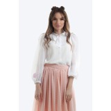 Bluza office ivory din matase naturala