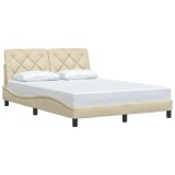 Cumpara ieftin Cadru de pat fara saltea, crem, 120x200 cm, textil