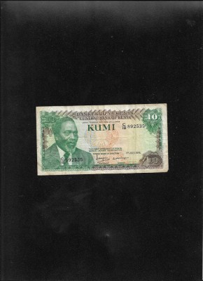 Kenya 10 shillings shilingi 1978 seria892535 foto