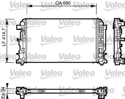VALEO 735089 Radiator, racire motor foto