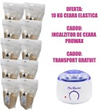 Cumpara ieftin Kit Profesional Epilare 10 kg Ceara Ciocolata Alba + Incălzitor CADOU