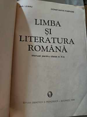 Emil Leahu, Ct. Parfene - Limba și literatura rom&amp;acirc;nă (clasa a x a, 1979) foto