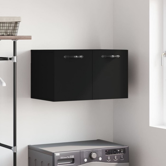 vidaXL Dulap de perete, negru, 60x36,5x35 cm, lemn prelucrat 830013