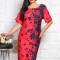 Rochie cu imprimeu Ivete Rosu - 48Marimea