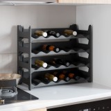 VidaXL Raft de sticle de vin, pentru 24 sticle, PP, stivuibil