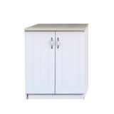 Corp inferior bucatarie Provence 60 cm, 2 usi, alb, pal melaminat, stil clasic, 60x60x83 cm