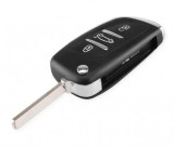 Set 2 bucati - Carcasa cheie Topautochei&amp;#174; compatibila cu Peugeot Citroen, upgrade model vechi, 3 butoane, lamela VA2, fara suport de baterie pe s