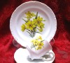 SET MIC DEJUN PORTELAN SELTMANN BAVARIA CEASCA CAFEA CU FARFURII DECOR NARCISE
