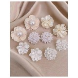 Cumpara ieftin Set 5 Perechi Cercei, Design Floral 3D, cu Perle - 223791