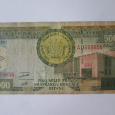 Dată rară! Burundi 5000 Francs/Franci 2011