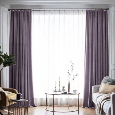Draperie din catifea blackout cu rejansa din bumbac tip fagure, Madison, 150x265 cm, densitate 700 g/ml, Venus, 1 buc