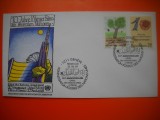 HOPCT PLIC FDC S NR 471 ANIVERSARE 10 ANI POSTA ONU 1989 ONU NATIUNILE UNITE-BIROUL GENEVA ELVETIA