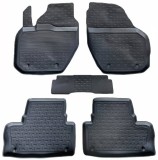 Covorase Cauciuc Stil Tavita Premium Volvo XC60 2009-2017, Fara Miros, Negre