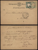 Germany Bavaria 1876 postcard Uprated stationery to Amsterdam Netherlands DB.228