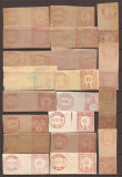 Great Britain - London Postmarks Page of red meter cancels MH S.558, Nestampilat