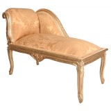 Sofa Lemn Masiv Aurie Tapiterie Matase - Mobilier Baroc, Calitate Inalta, Lucrata Manual, Clasic, Modern