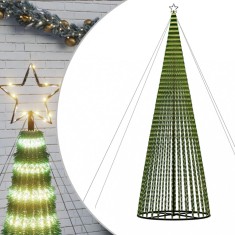 Pom de Craciun LED 1544 LED-uri Alb Cald 500 cm foto