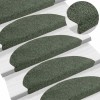 VidaXL Covorașe autoadezive pentru scări, 10 buc., 65x21x4 cm, verde, semirotunde, mari