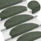 vidaXL Covorașe autoadezive pentru scări, 10 buc., 65x21x4 cm, verde, semirotunde, mari