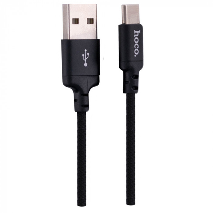HOCO - Cablu de date (X14 Times Speed) - USB-A la USB Type-C, 1.7A, 2.0m - Negru