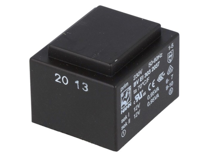 Transformator PCB 1,9VA 230VAC 12V