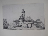 Cumpara ieftin Gravura acvaforte,Maria Radian &quot;Manastirea Neamt&quot;,1882