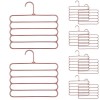Set 10 Umerase din Plastic, cu 5 Pozitii, Pentru Pantaloni, Fuste sau Cravate, 31 x 31 cm, Maro